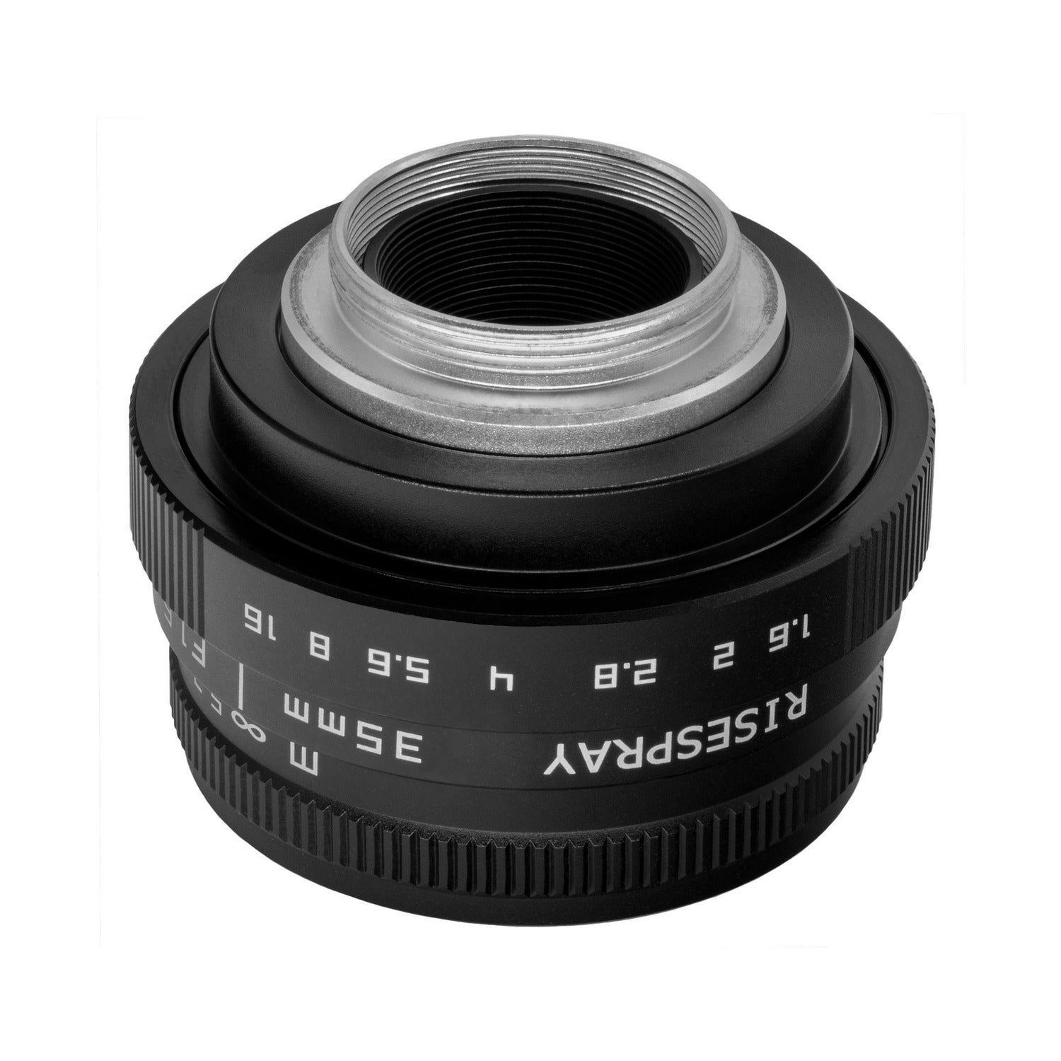 Obiectiv Foto Manual 35mm, Risespray, F1.6 Wide, Prime Lens, compatibil Sony E Mount, Negru